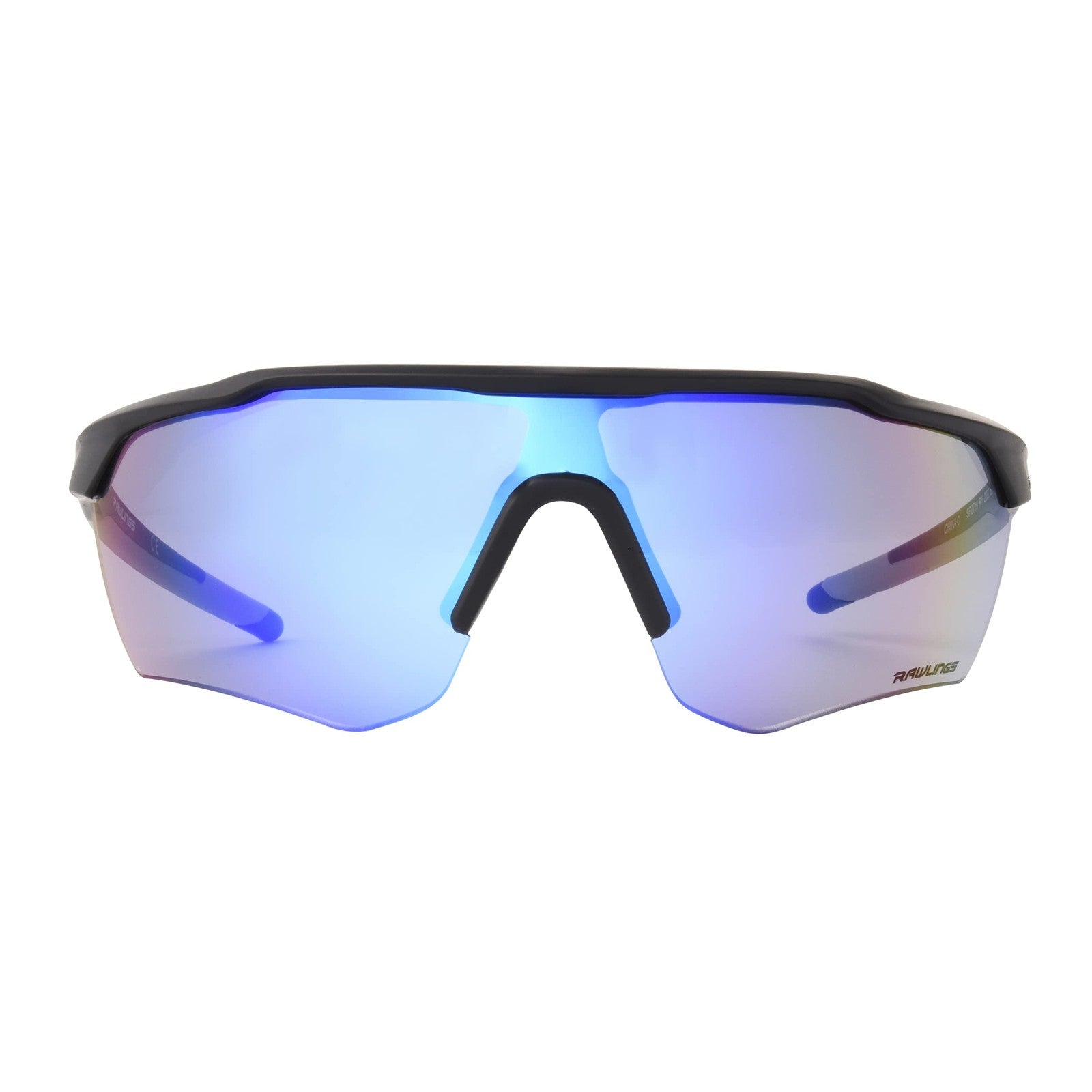 *Needs Repair* Rawlings Youth Baseball Sunglasses, Matte Black/Sky Blue Mirror