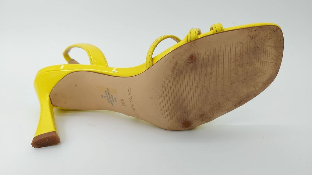 Nalina Heeled Sandal 8.5 Yellow Patent by Marc Fisher
