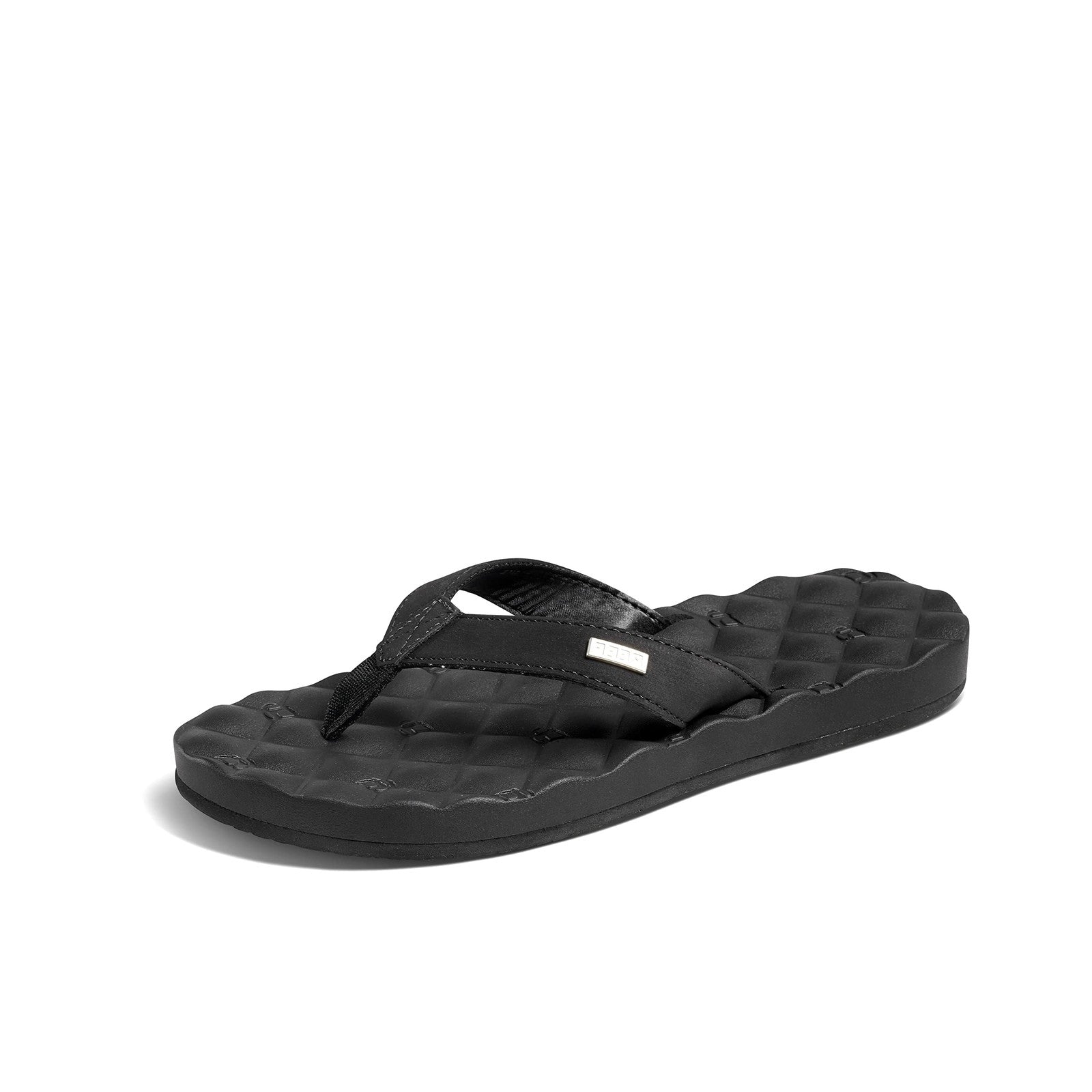 Womens Reef Dreams Flip Flops, Black/Black, Size 8, Memory Foam Cushion