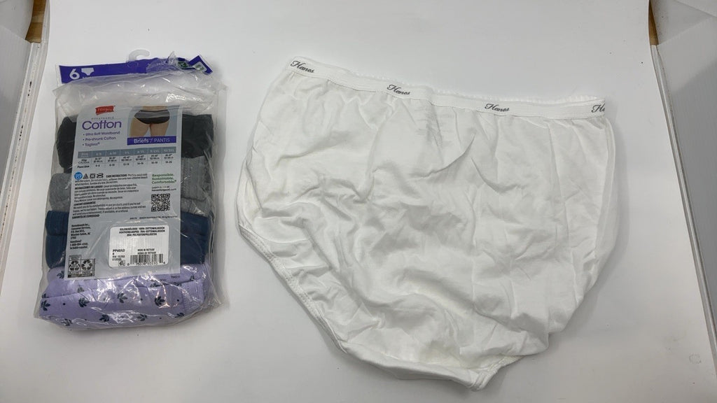 Hanes 6-Pack Women's Briefs, Cotton, Tagless, Moisture-Wicking