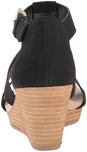 Dr. Scholl's Shoes Women's Barton Wedge Platform Sandal,Black Snake Print,7.5