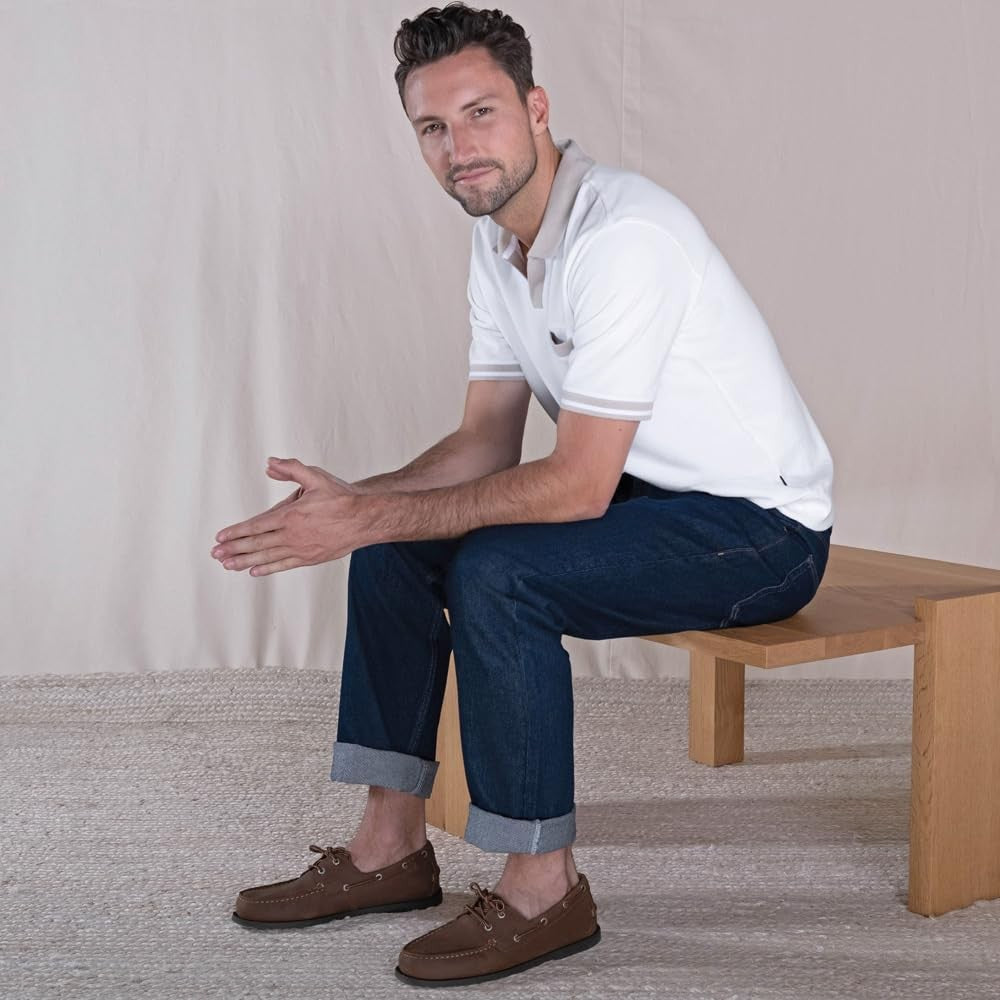 Dockers Men’s Vargas Leather Handsewn Boat Shoe,Raisin, 11 M US