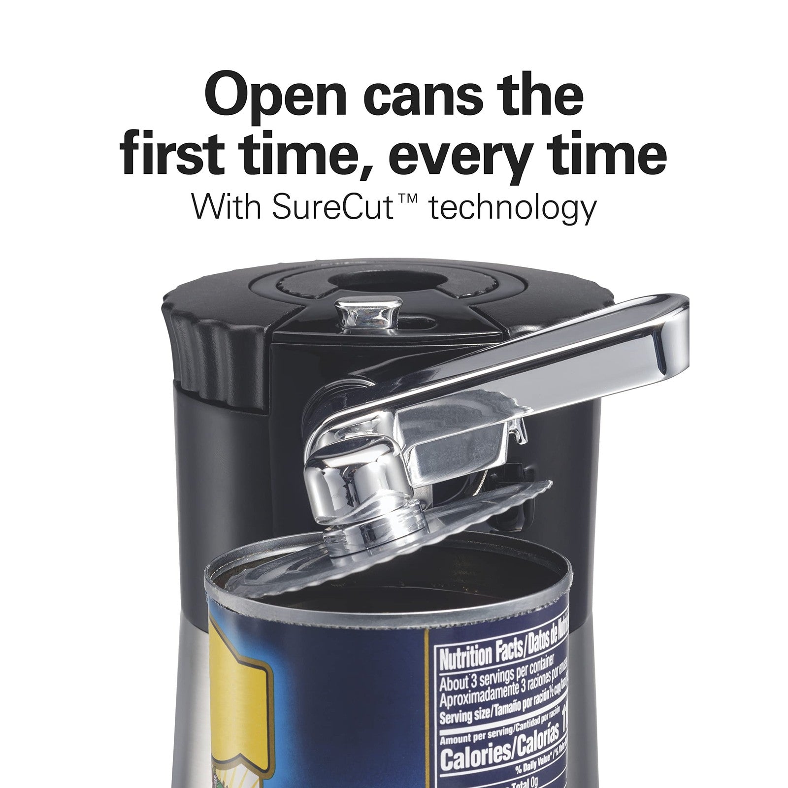 OpenStation Electric Can Opener w/ Jar Openers & Cord Storage, Stainless Steel