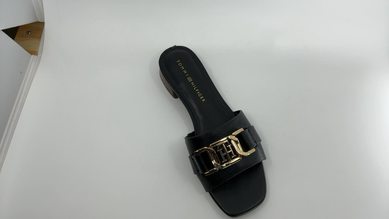 Tommy Hilfiger Women's Meliei Heeled Sandal, Black 001, 7.5