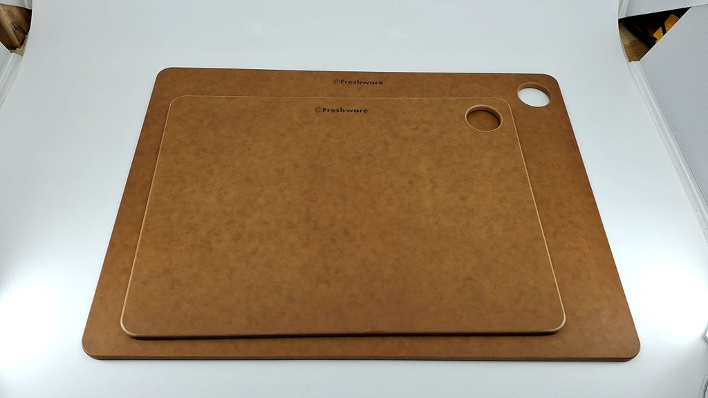 Wood Cutting Boards Set of 2, Medium 12x9 & Large 15x11.25, Natural