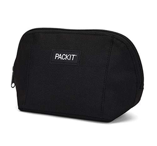PackIt Black Freezable Snack Bag, EcoFreeze Technology, Portable Design