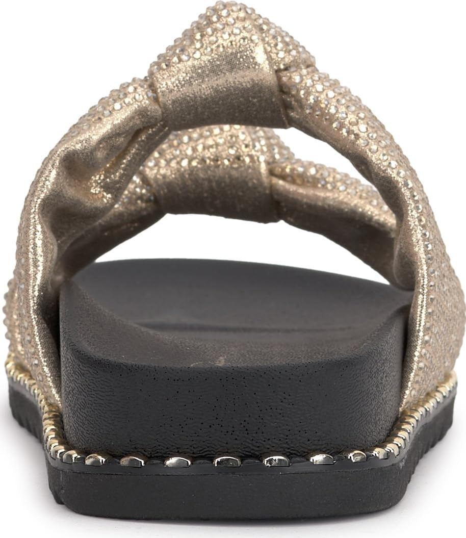 Jessica Simpson Women's Caralyna Slide Sandal, Champagne, 6