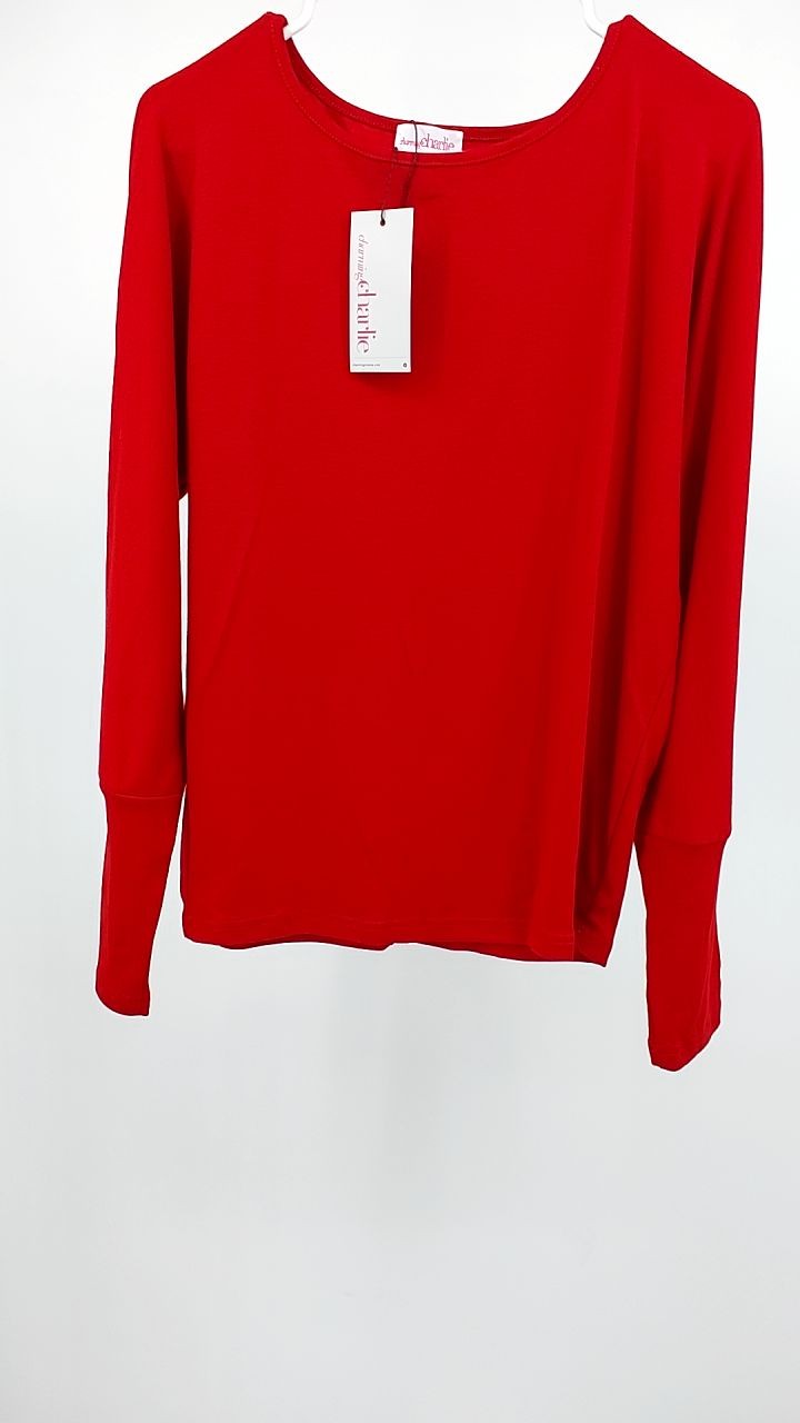 Solid Color Long Sleeve Blouse