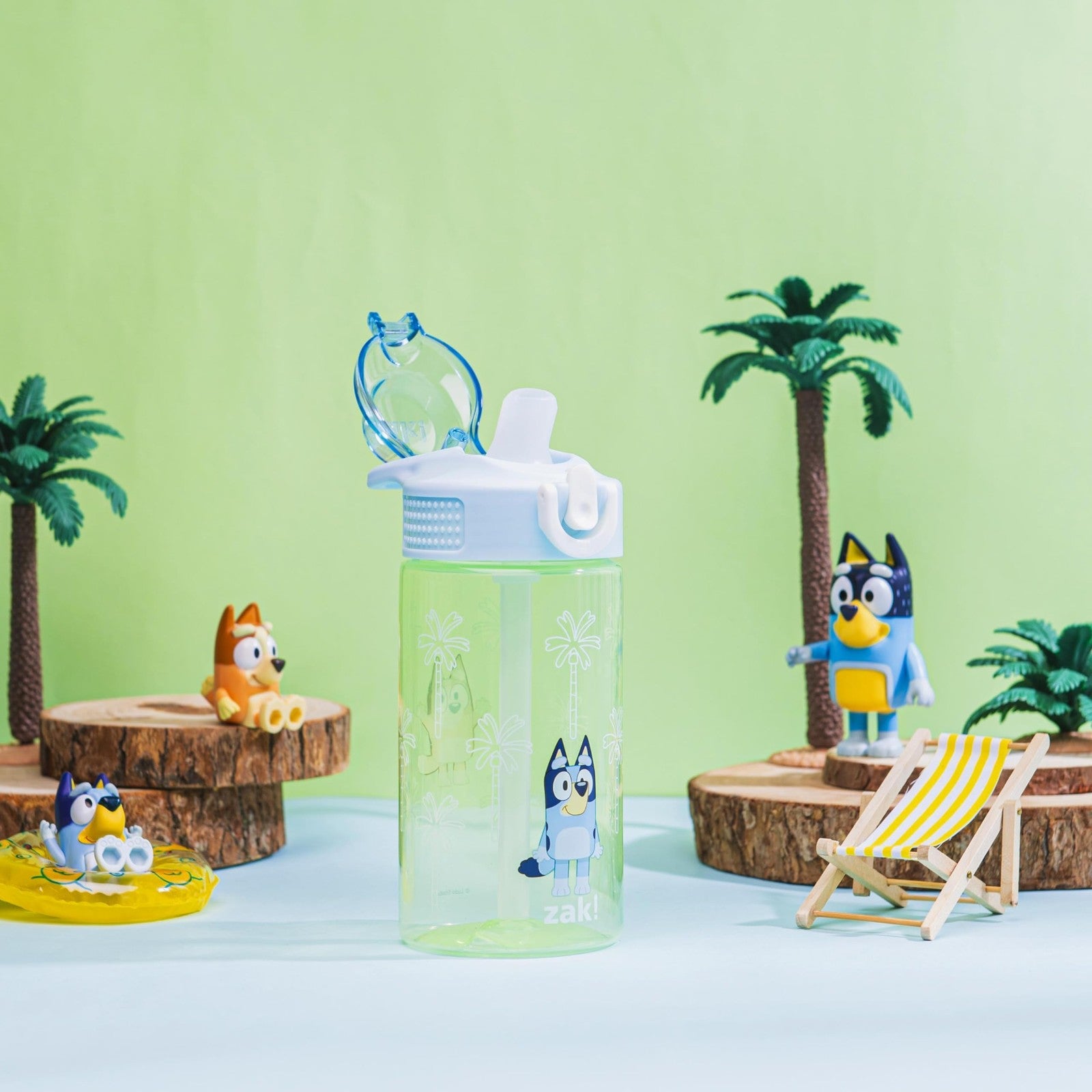 Kids 16oz Water Bottle - Bluey & Bingo, Durable Plastic, Leak-Proof