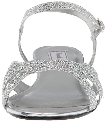 Touch Ups Women's Lena Sandal, silver, 6 W US