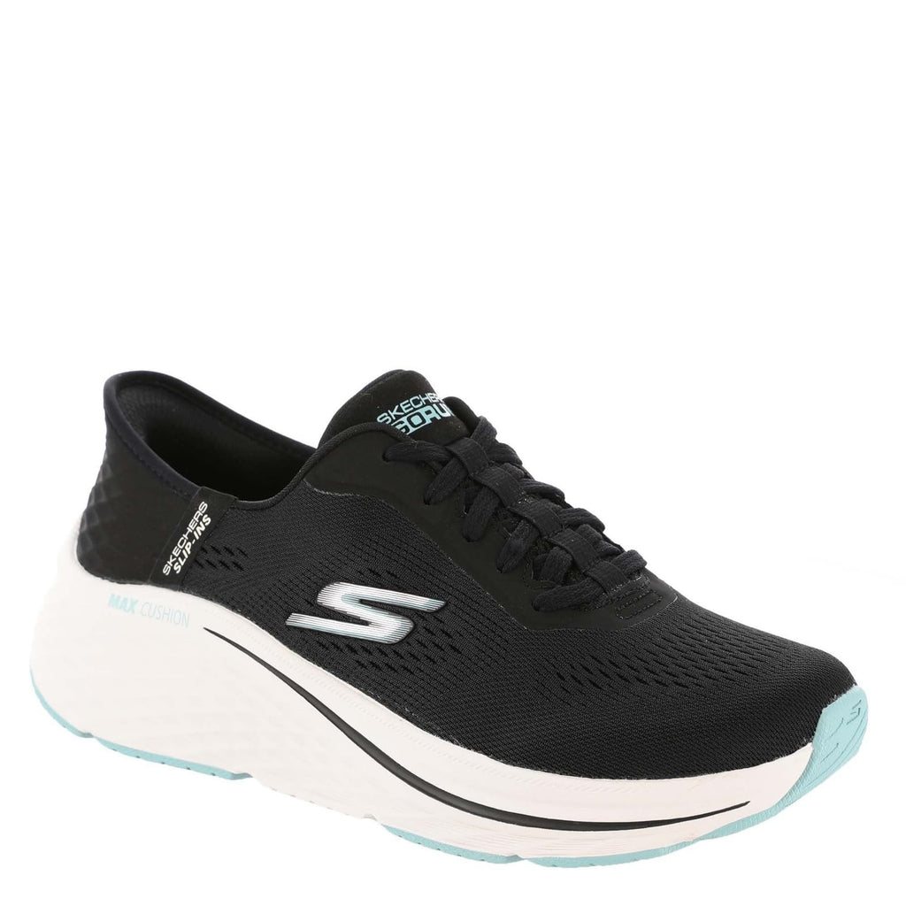 Skechers Women's Slip-Ins, Max Cushioning Elite 2.0, Black/Blue, Size 8.5