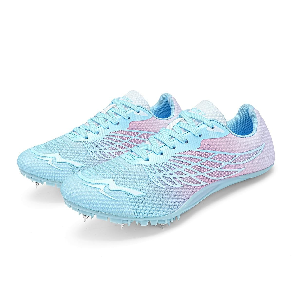 Pink WESHIRUN Track & Field Shoes 8 Spikes Men Women Kids Size 6.5W/5M