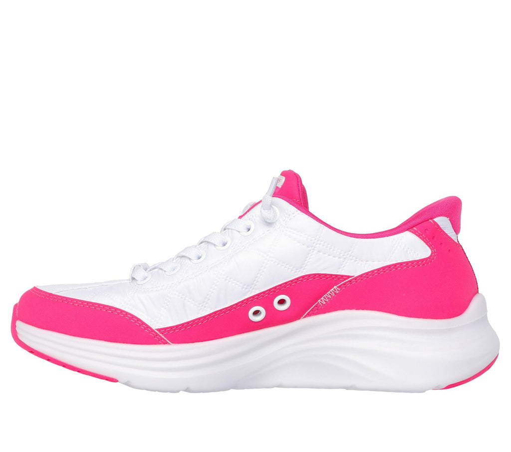 Skechers Sport Women's Cozy Fit Slip-Ins Sneaker, White/Hot Pink, Size 9