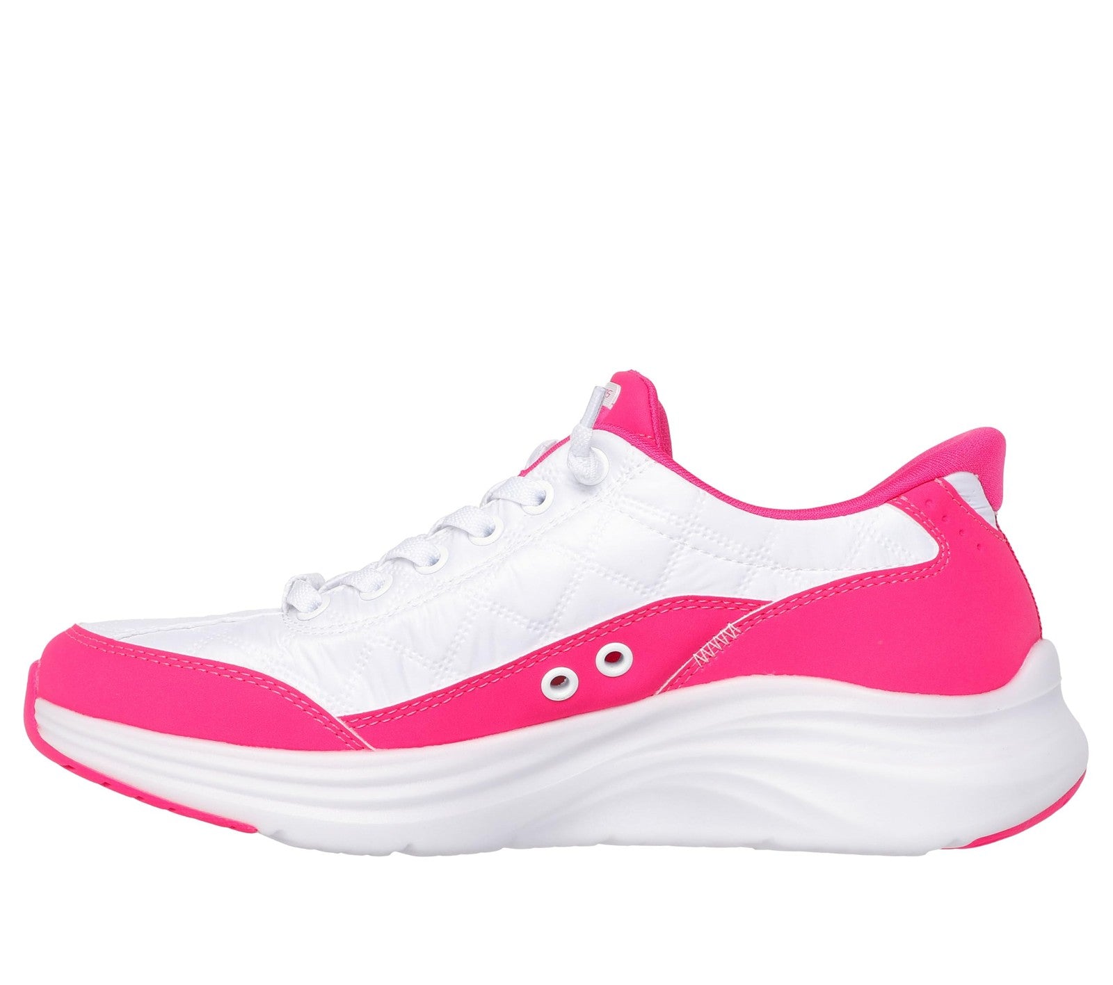 Skechers Sport Women's Cozy Fit Slip-Ins Sneaker, White/Hot Pink, Size 9