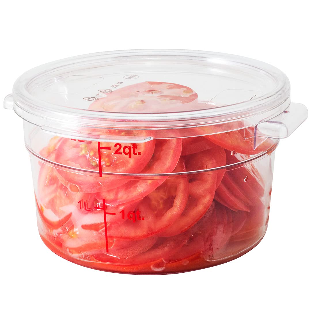 Met Lux Clear Plastic Food Storage Container Lid, 7.25in, Dishwashable
