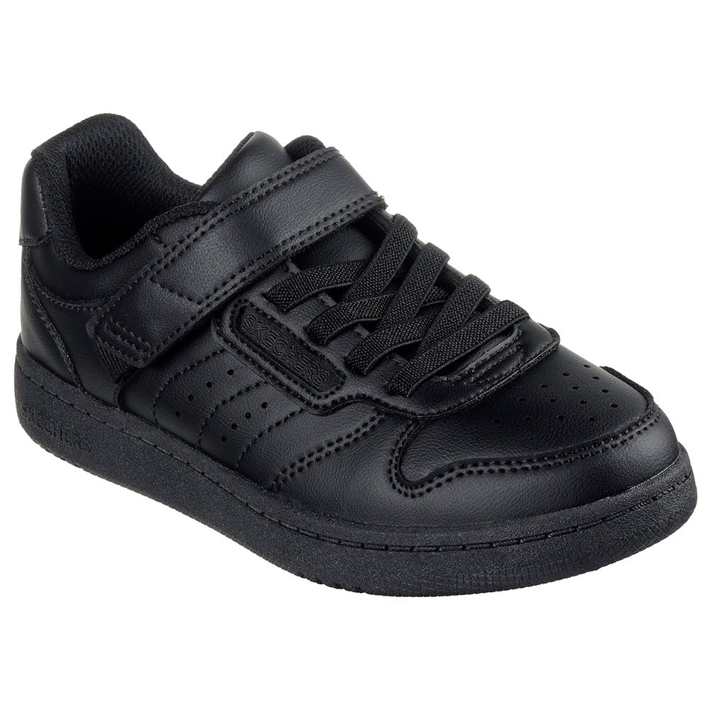 Skechers Kids Boy's Quick Street Sneaker, Black/Black, 10.5 Little Kid - Image 2