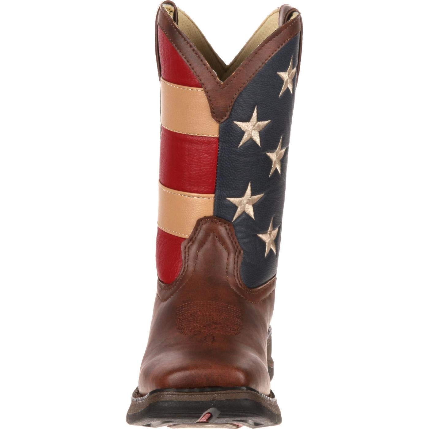 Durango Kids BT245 Lil' 8 Inch Patriotic,Brown/Union Flag,6 M US Big Kid - Image 3