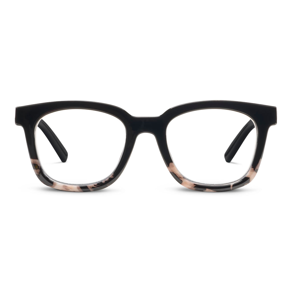 Peepers by PeeperSpecs Women's to The Max Square Reading Glasses, Black Marble, +2.75 - Image 1