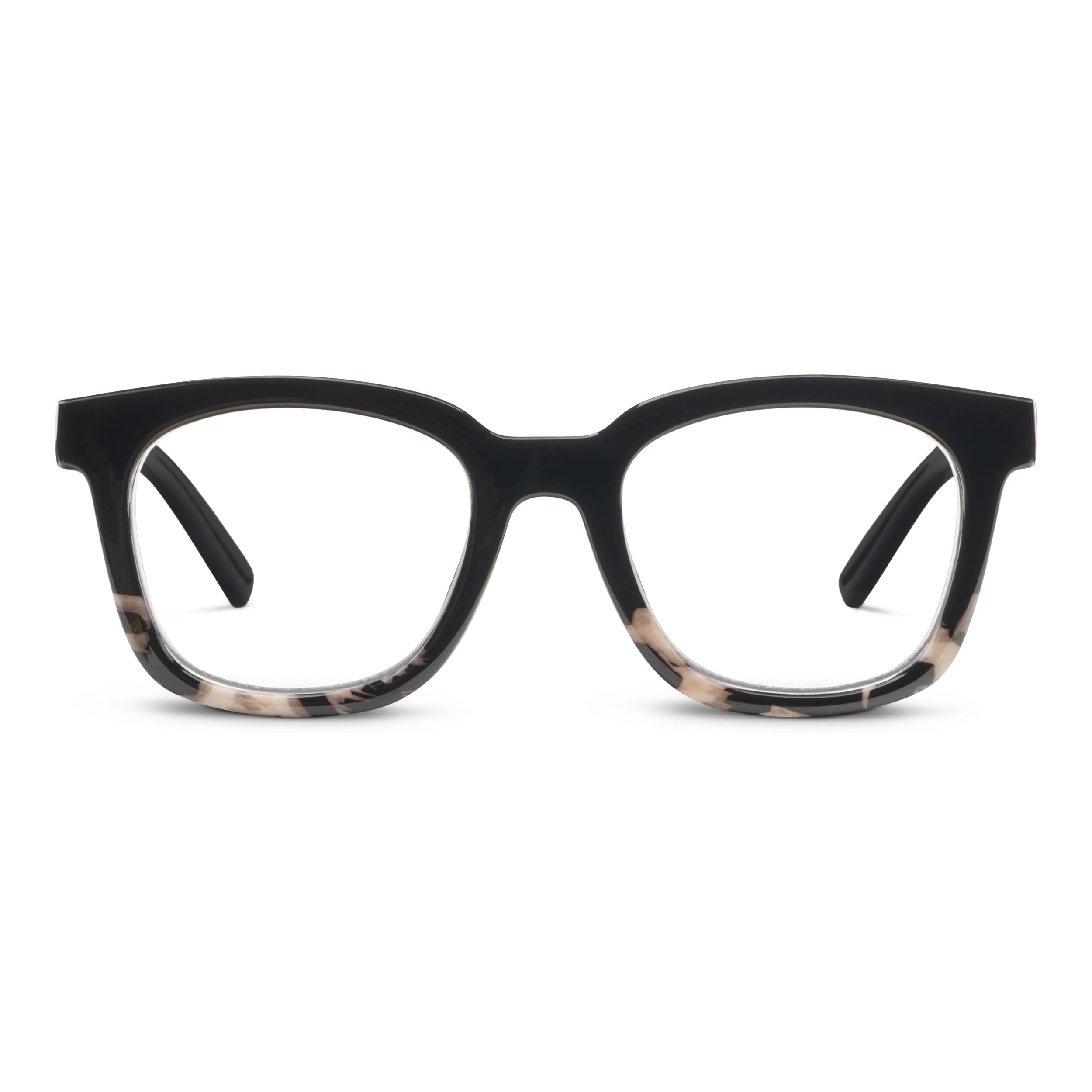 Peepers by PeeperSpecs Women's to The Max Square Reading Glasses, Black Marble, +2.75 - Image 1