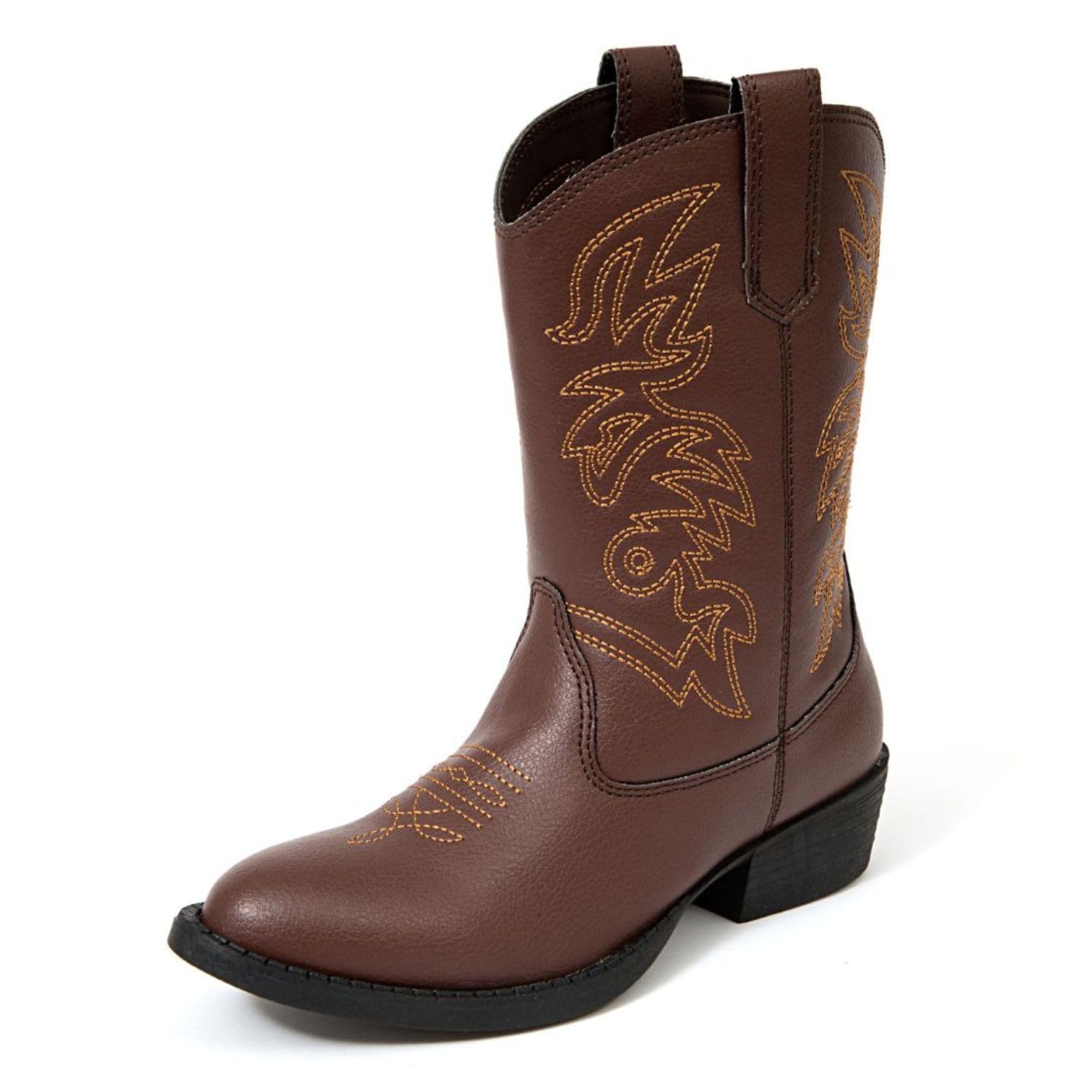 Deer Stags Boy's Ranch Western Boot, Dark Brown, 3 Little Kid - Image 1