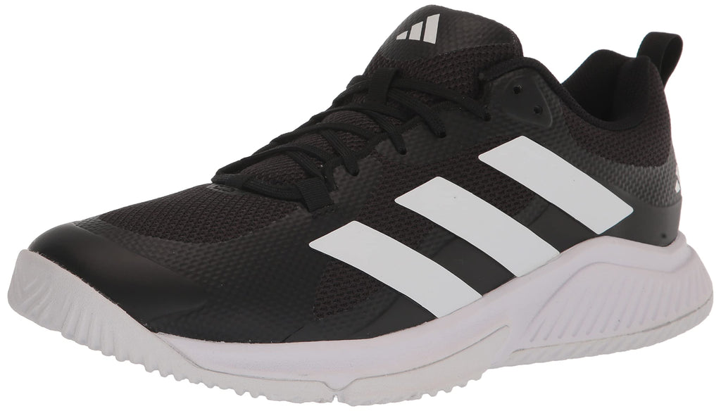 adidas Men's Court Team Bounce 2.0 Indoor Shoe, Black/White/Black, 13 - Image 1
