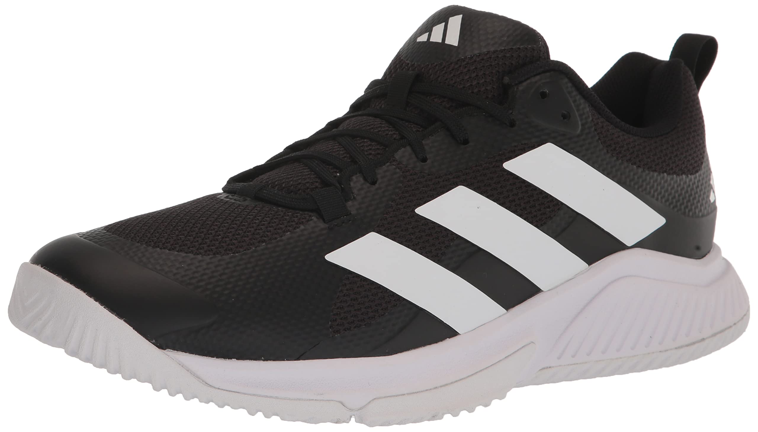 adidas Men's Court Team Bounce 2.0 Indoor Shoe, Black/White/Black, 13 - Image 1
