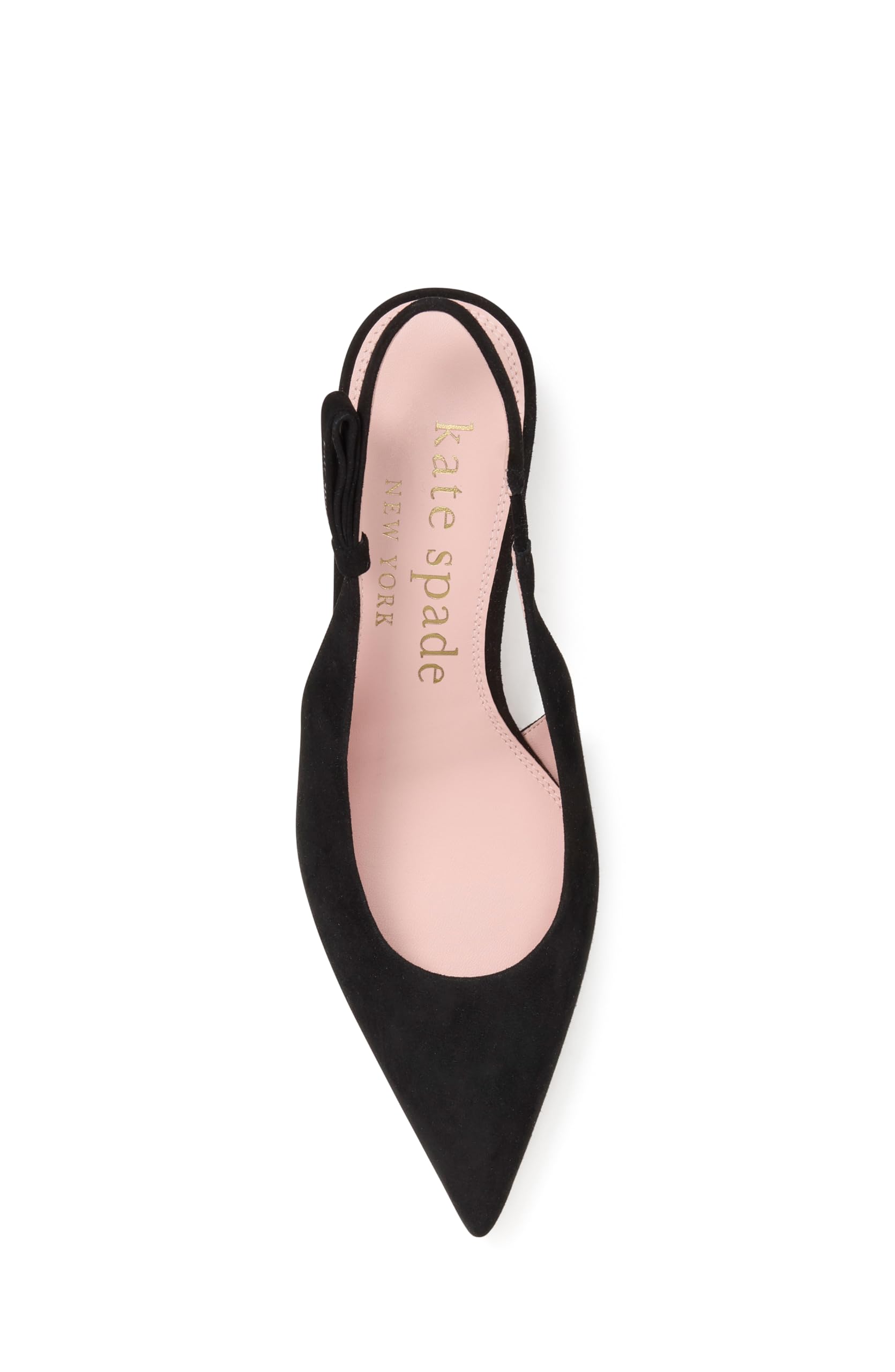 kate spade new york Women's Riley Slingback Kitten Heel, Black Suede, 9.5 - Image 3