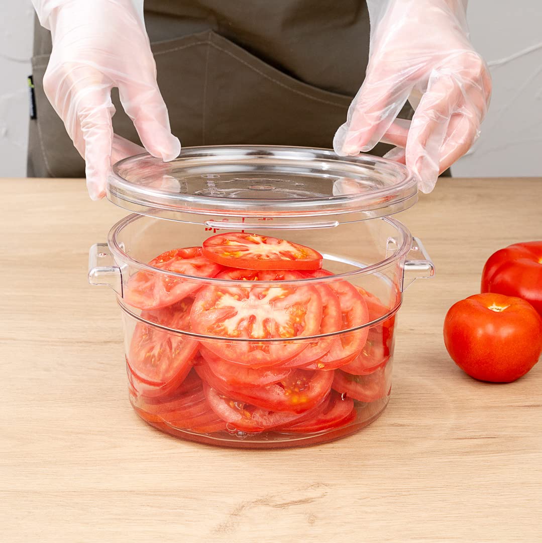 Met Lux Clear Plastic Food Storage Container Lid, 7.25in, Dishwashable