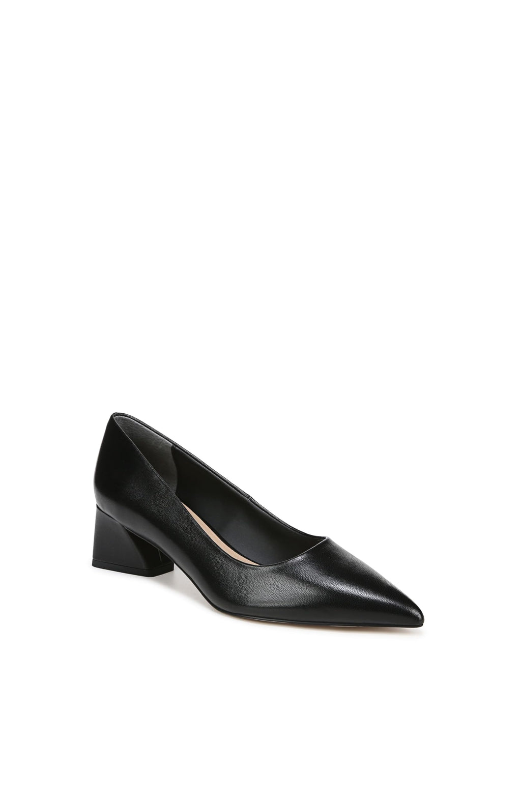 Franco Sarto Womens Racer Pointed Toe Block Heel Pump Black Leather 7 M - Image 2