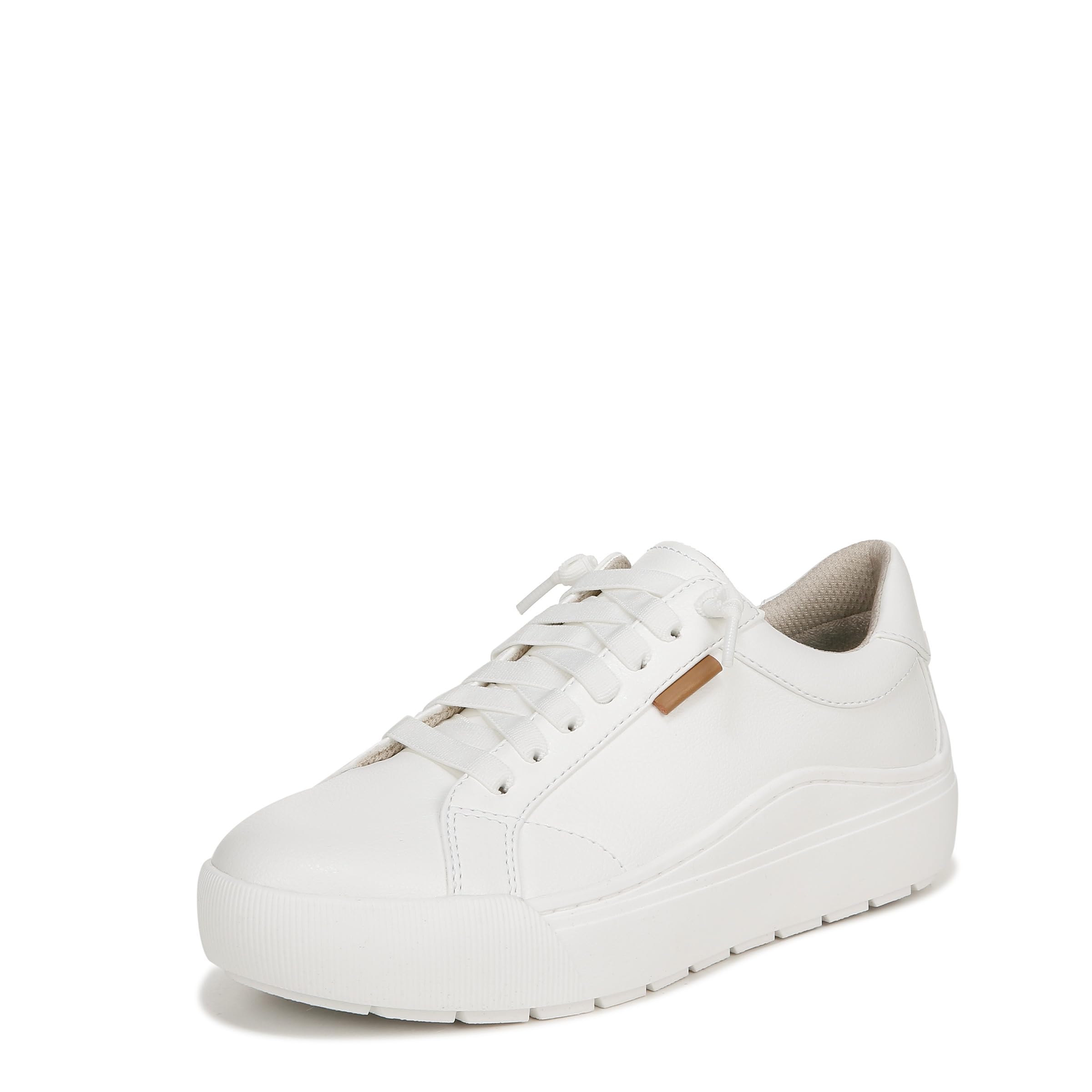 Dr. Scholl's Shoes Women's Time Off Go Sneaker, White Smooth, 8.5 - Image 1