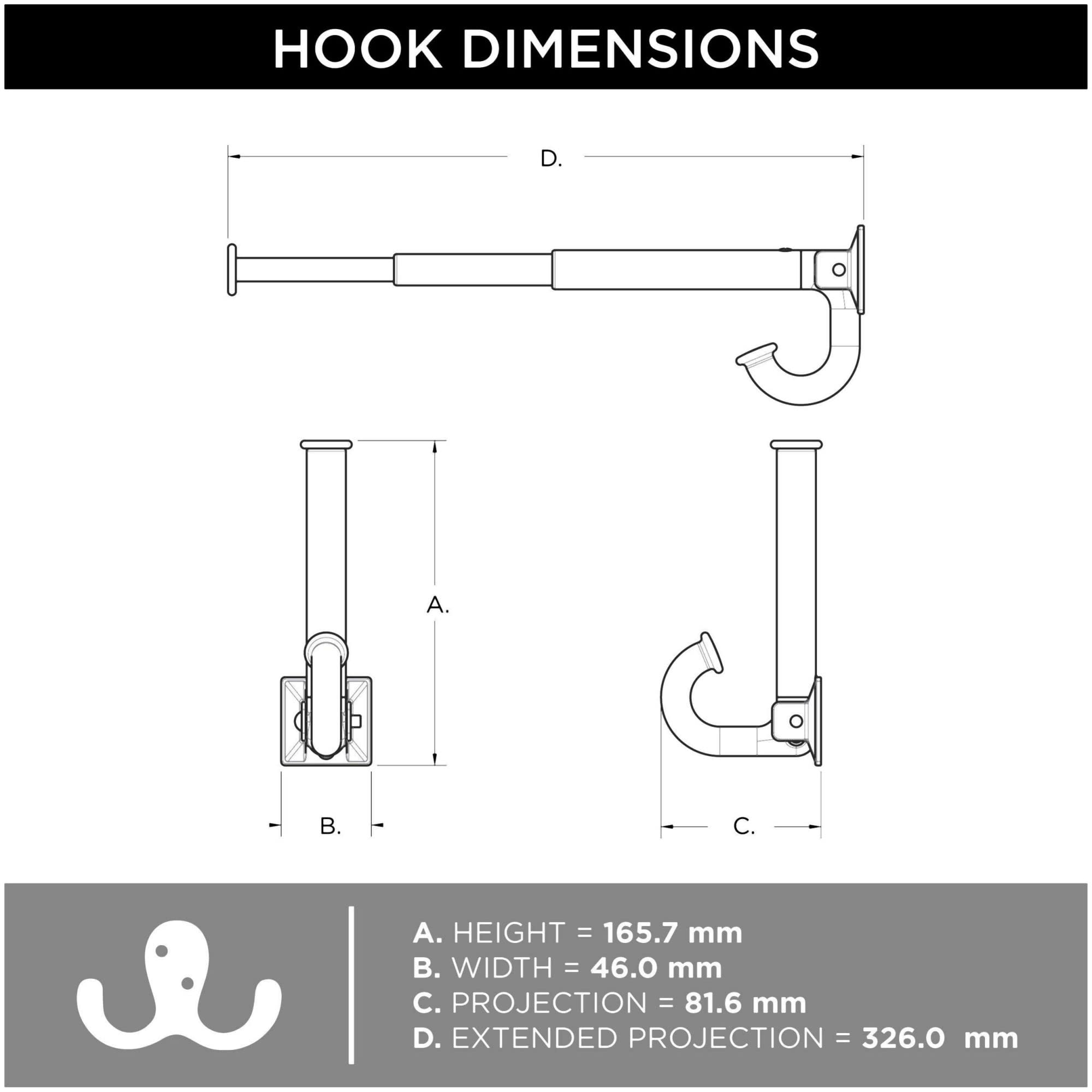 Franklin Brass Pure White Square Extend-a-Hook - Image 4