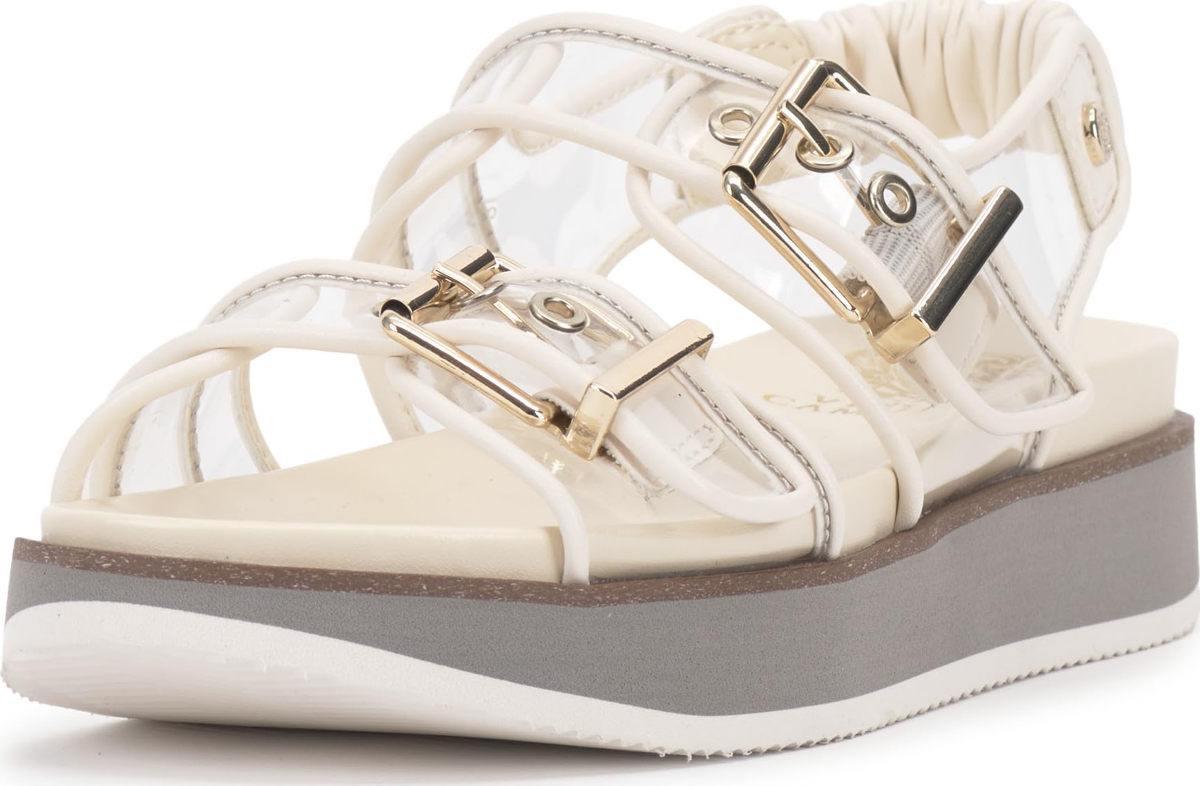 Vince Camuto Women's ANIVAY Sandal-Platform, Clear Coconut, 8 - Image 1