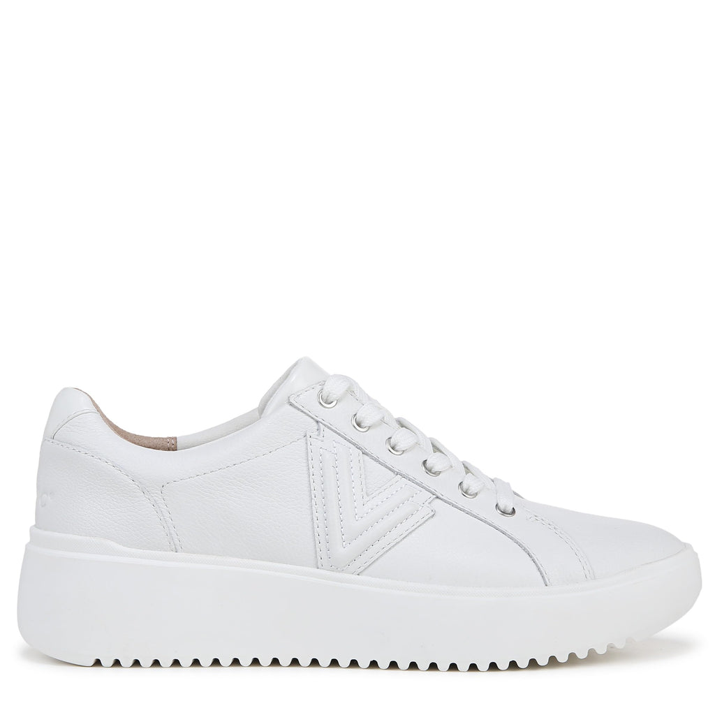 Vionic Women's Kearny Lace Up Sneaker, White Leather, 9.5 Wide - Image 3