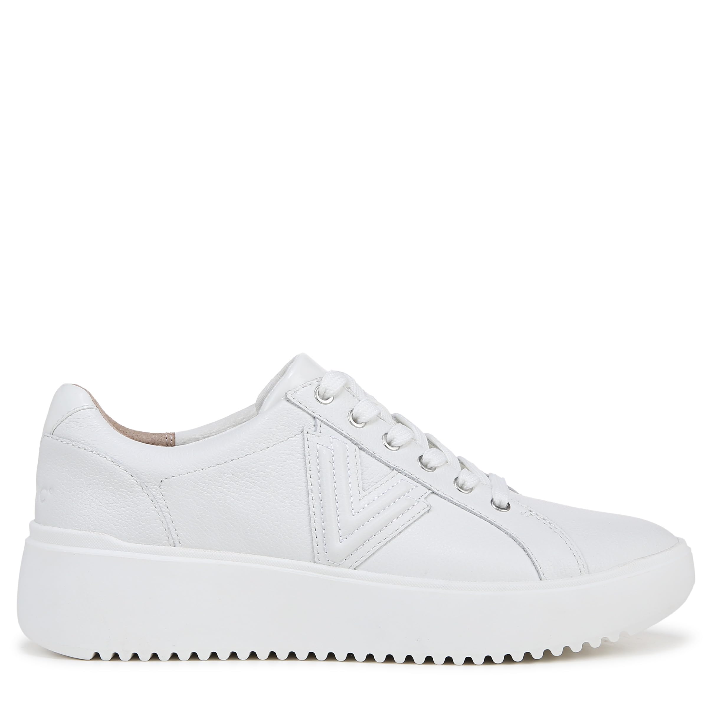 Vionic Women's Kearny Lace Up Sneaker, White Leather, 9.5 Wide - Image 3