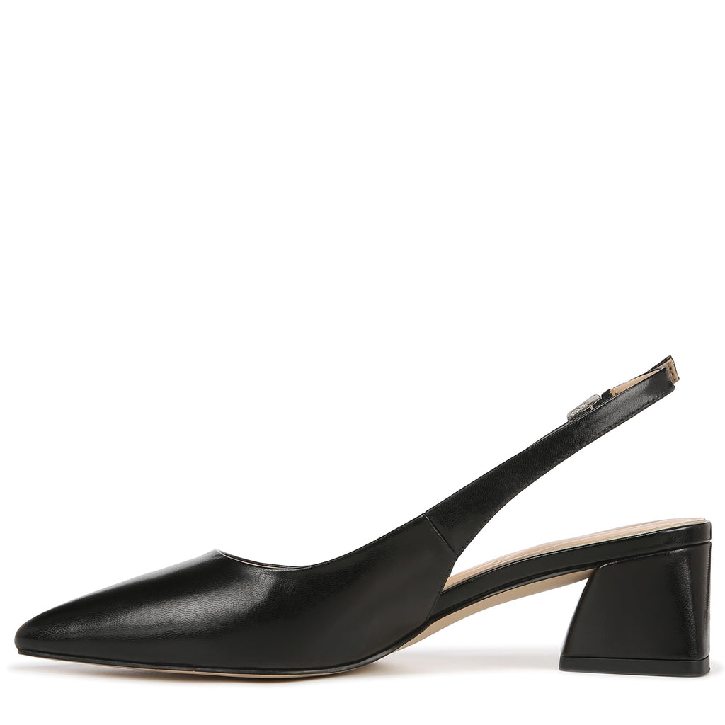 Franco Sarto Womens Racer Slingback Low Block Heel Pointed Toe Pump, Black, 9.5 Wide - Image 13