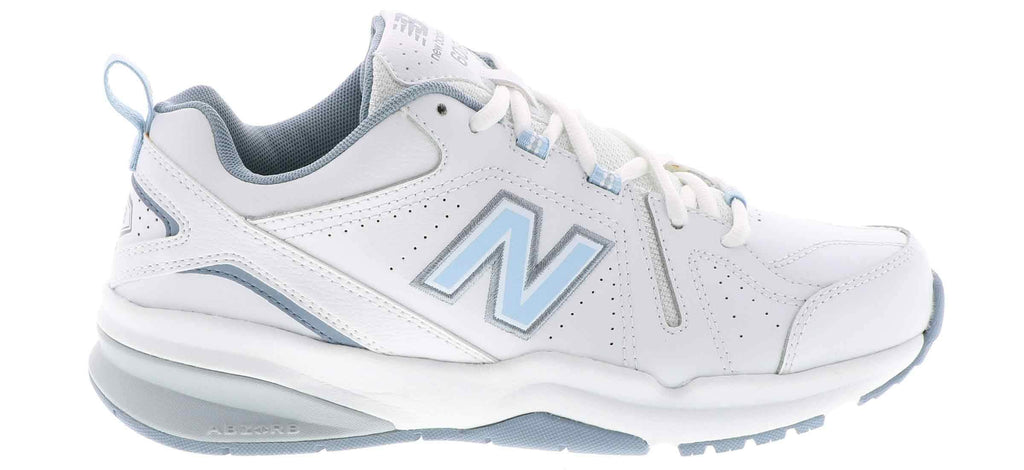 New Balance Women's 608 V5 Casual Comfort Cross Trainer, White/Light Blue, 6.5 Wide - Image 2