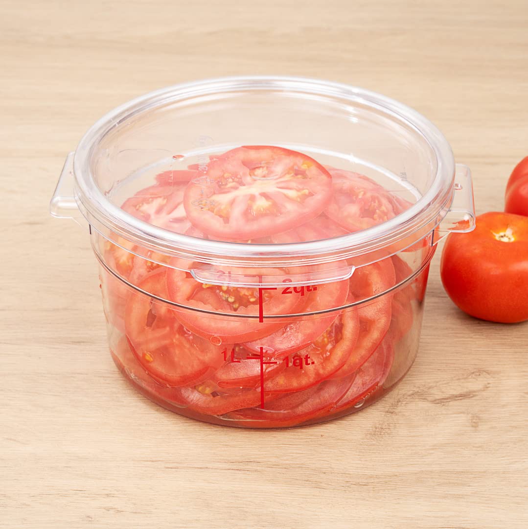 Met Lux Clear Plastic Food Storage Container Lid, 7.25in, Dishwashable
