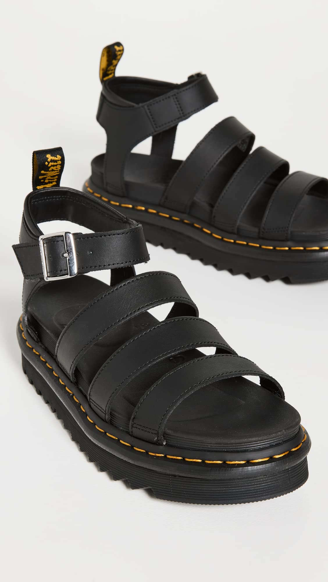 Dr. Martens Women's Blaire Fisherman Sandal, Black Hydro Leather, - Image 5