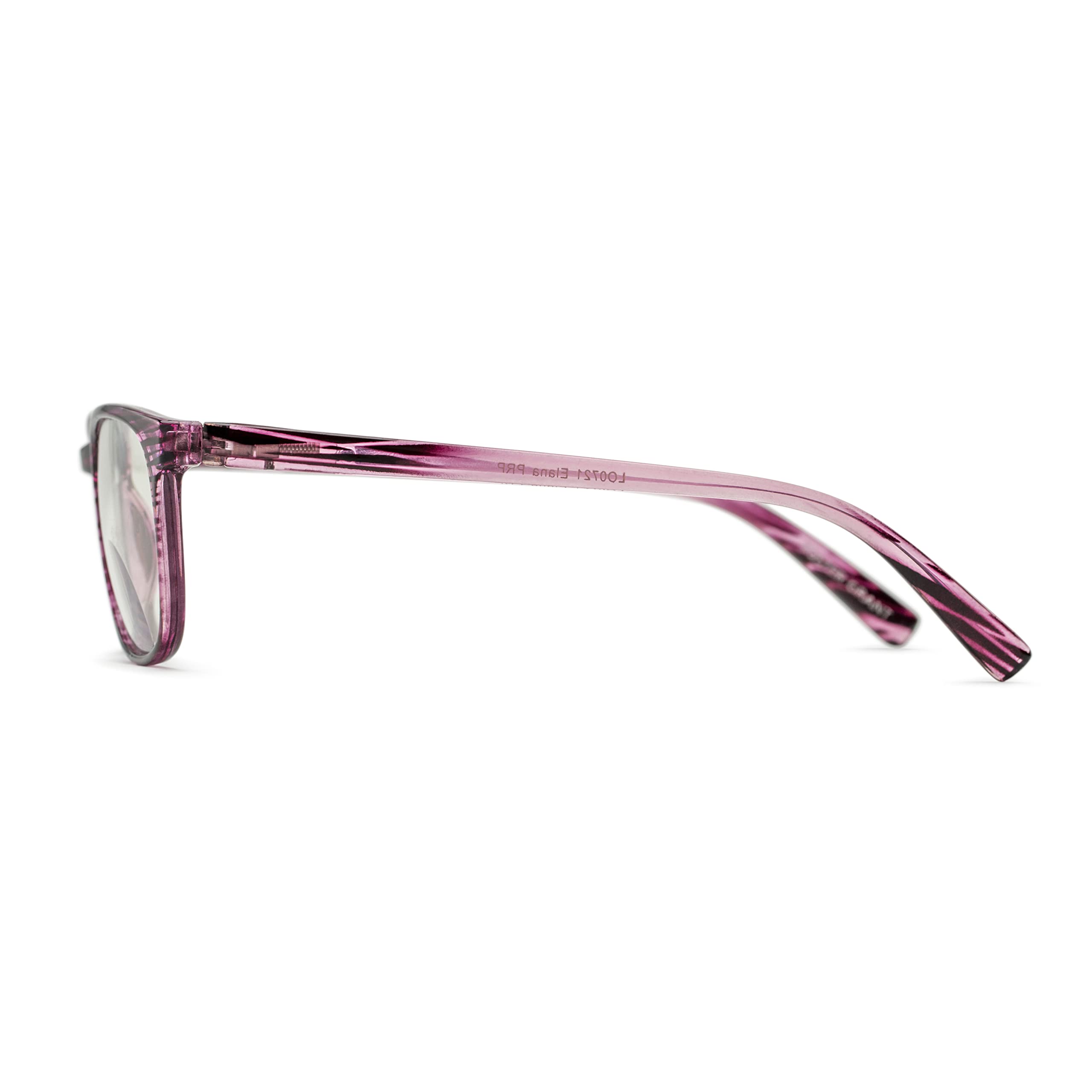 Foster Grant womens Elana Pop of Power Bifocal Style Blue Light Reading Glasses, Purple, 53mm US - Image 3
