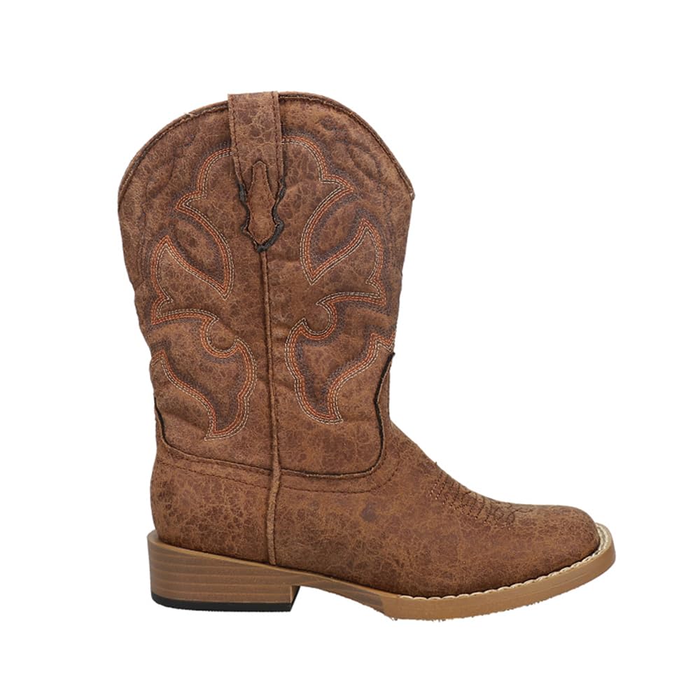 ROPER Kids Boys Scout Square Toe Casual Boots Mid Calf - Brown - Size 12 M - Image 1