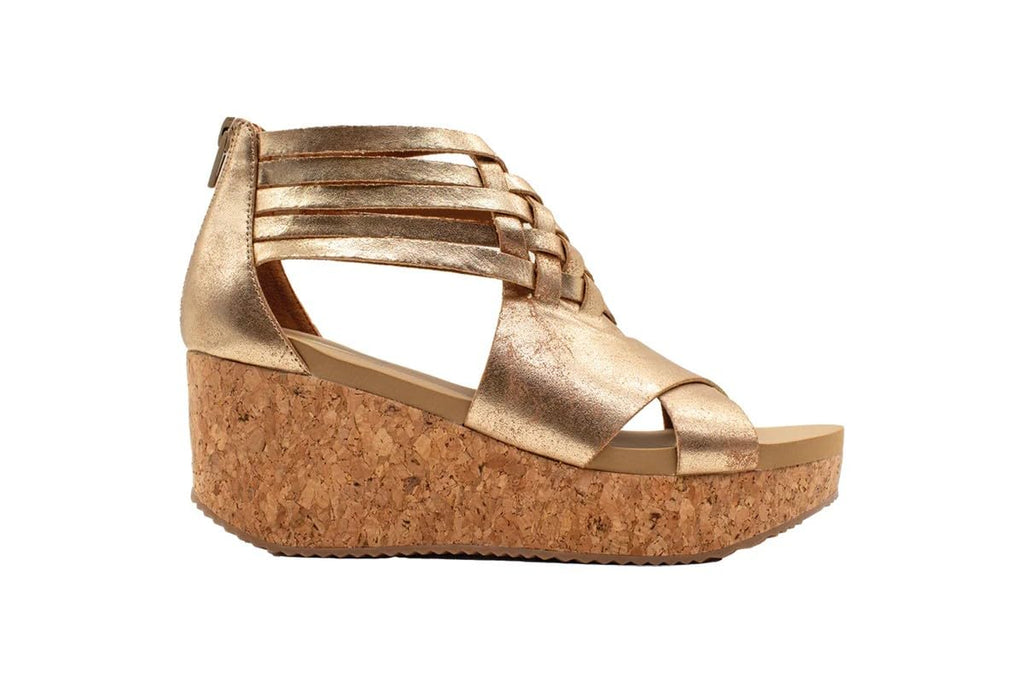 VOLATILE Women's Midsummer Wedge Sandal, Gold, 7 - Image 1