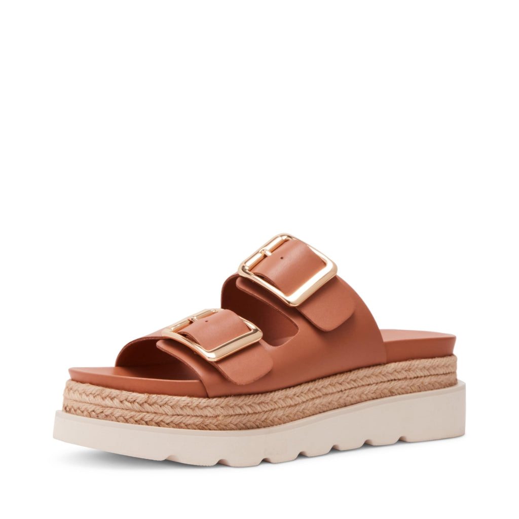 Madden Girl Women's Mythicall Flat Sandal, Dark Caramel, 10 - Image 1