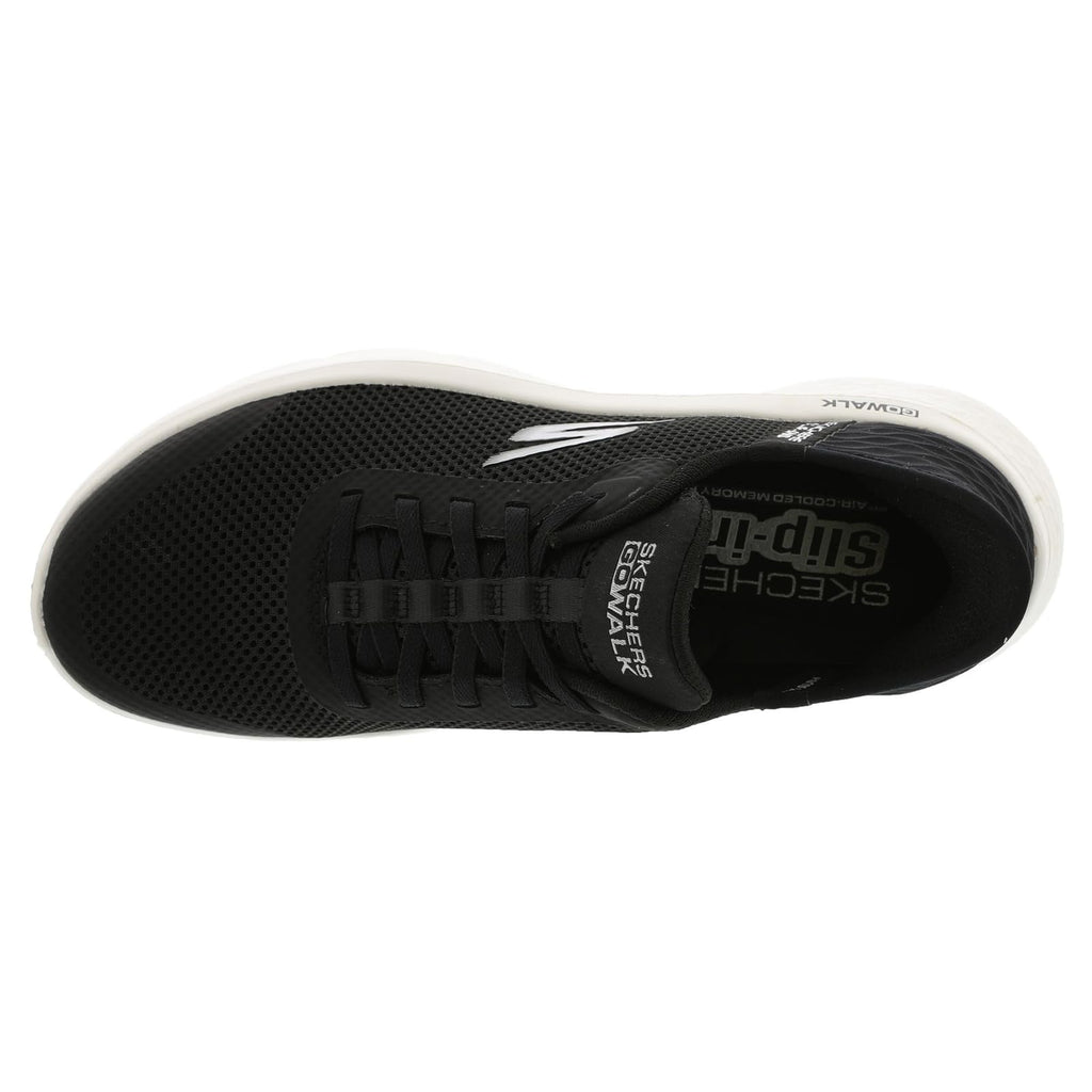 Skechers Women's Go Walk Flex Hands Free Slip-Ins - Grand Entry Sneaker, Black/White, 8.5 Wide US - Image 3