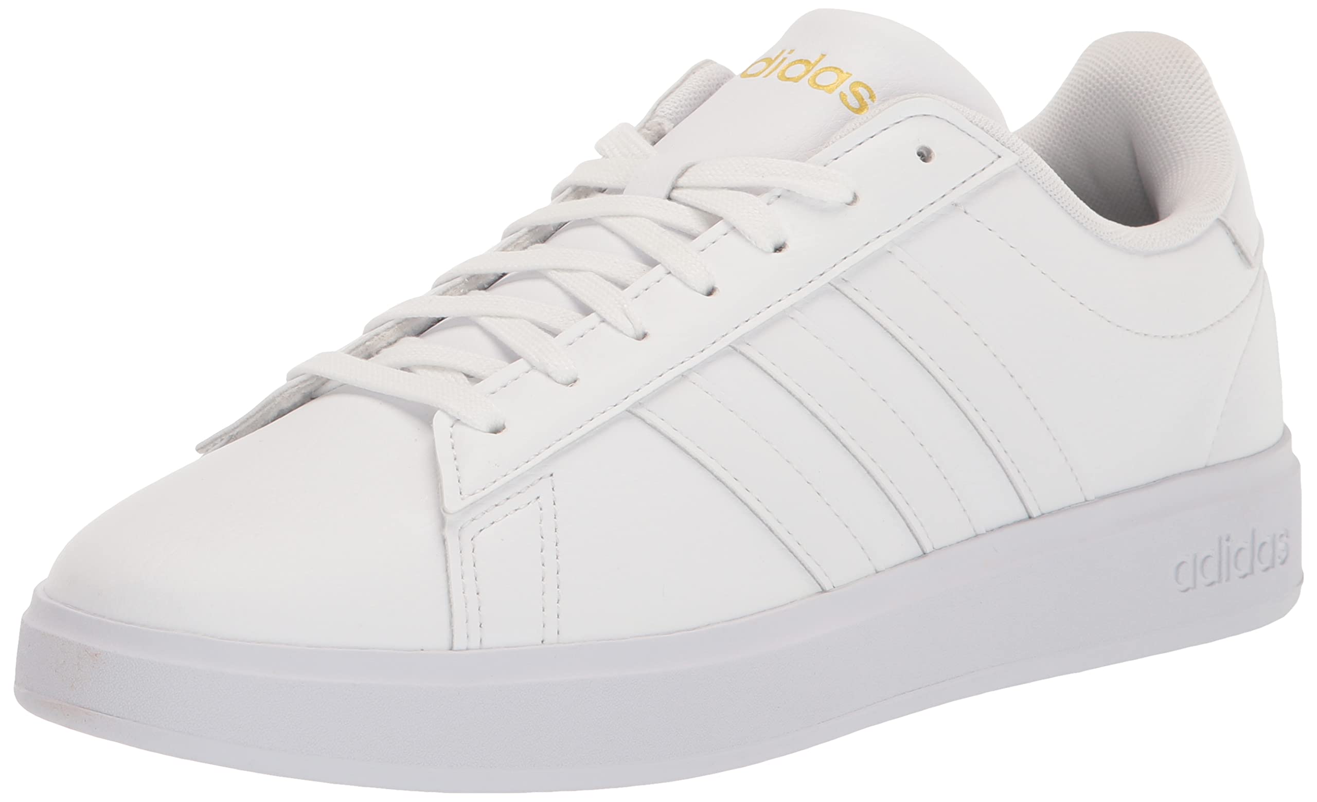 adidas Grand Court 2.0 White/White/Gold Metallic 7.5 B (M) - Image 1
