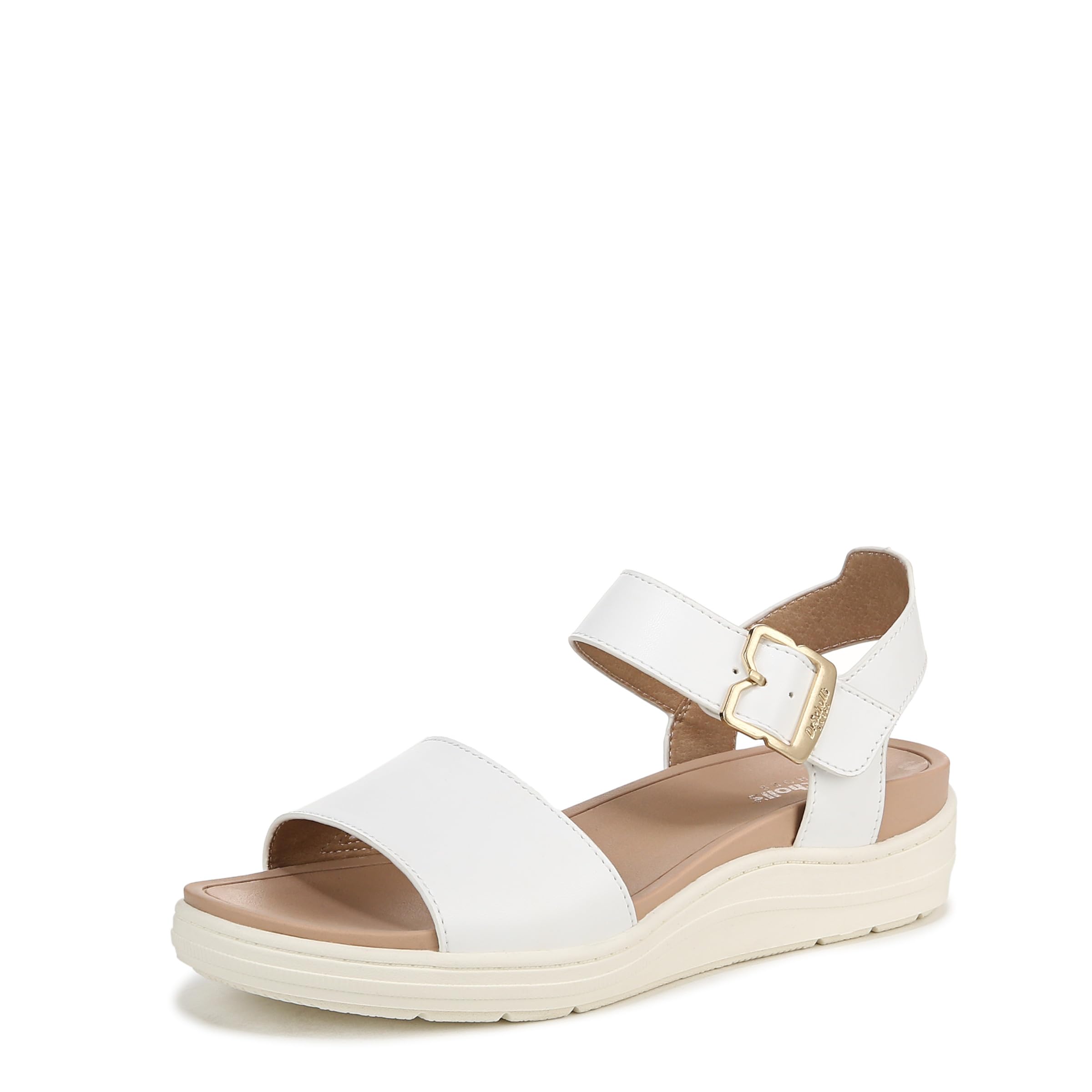 Dr. Scholl's Shoes Womens Time Off Sky Sandal White Smooth 7 M - Image 1