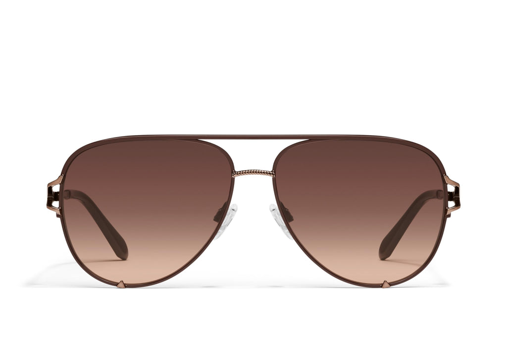QUAY - Women's Sunglasses, Aviator Lenses with UV Protection (High Key Twist, Chocolate/Brown Fawn) - Image 1