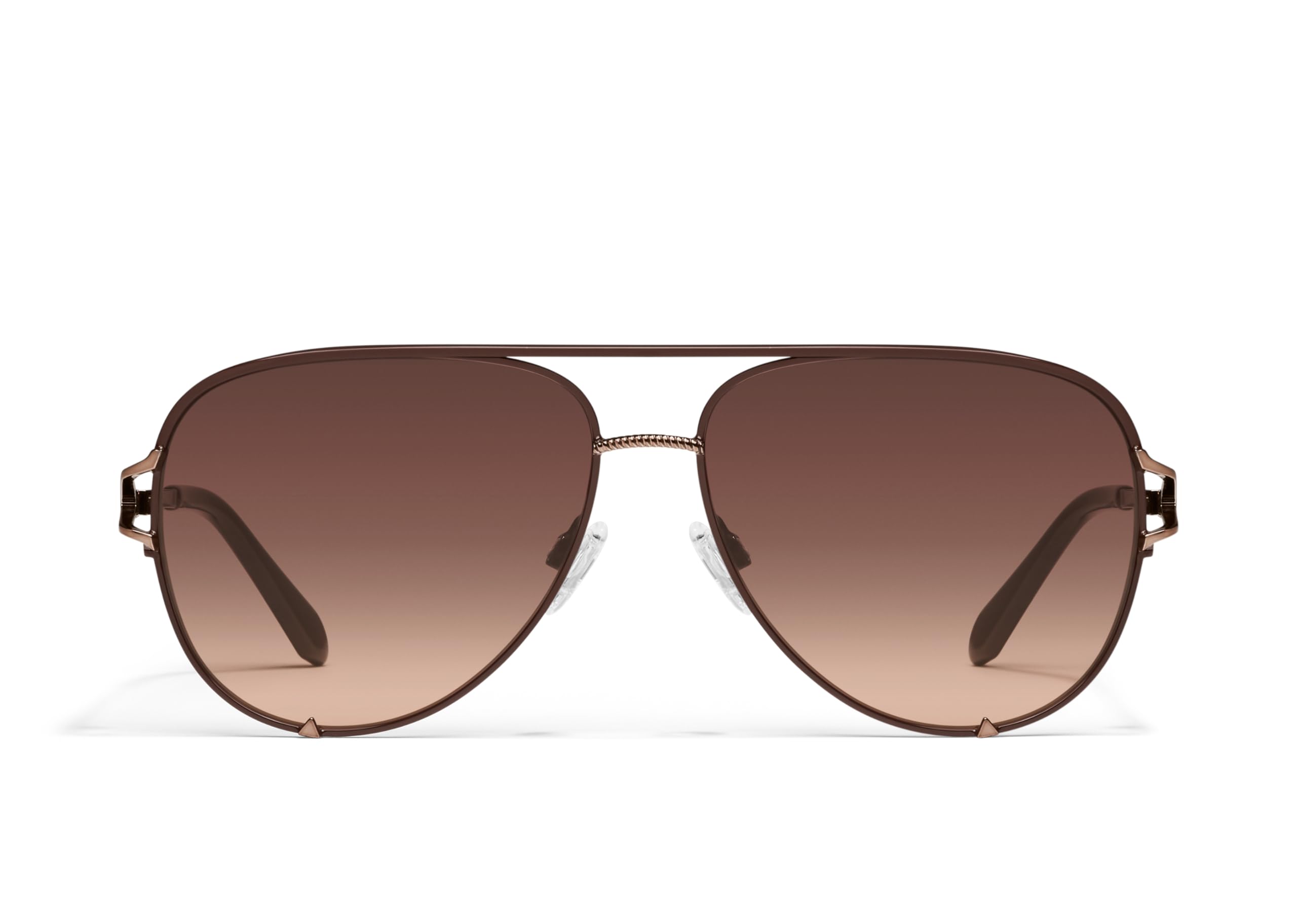 QUAY - Women's Sunglasses, Aviator Lenses with UV Protection (High Key Twist, Chocolate/Brown Fawn) - Image 1