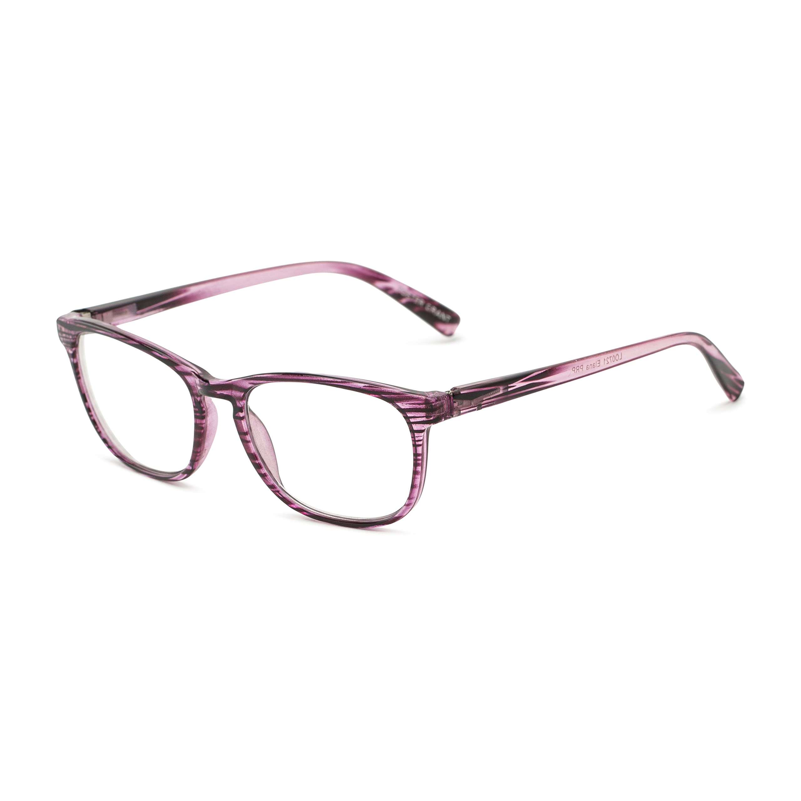 Foster Grant womens Elana Pop of Power Bifocal Style Blue Light Reading Glasses, Purple, 53mm US - Image 1