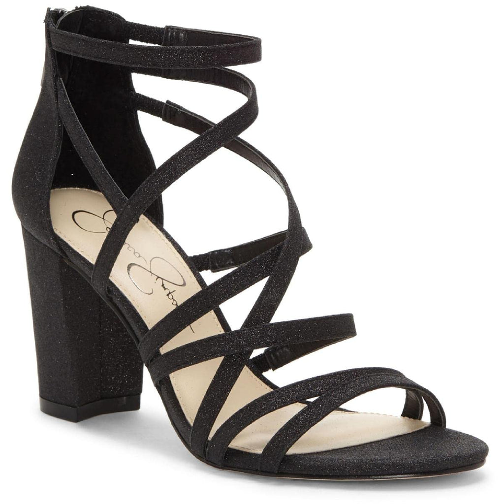 Jessica Simpson Women's Stassey Strappy Block Heel Sandal Heeled, Black, 11 - Image 1