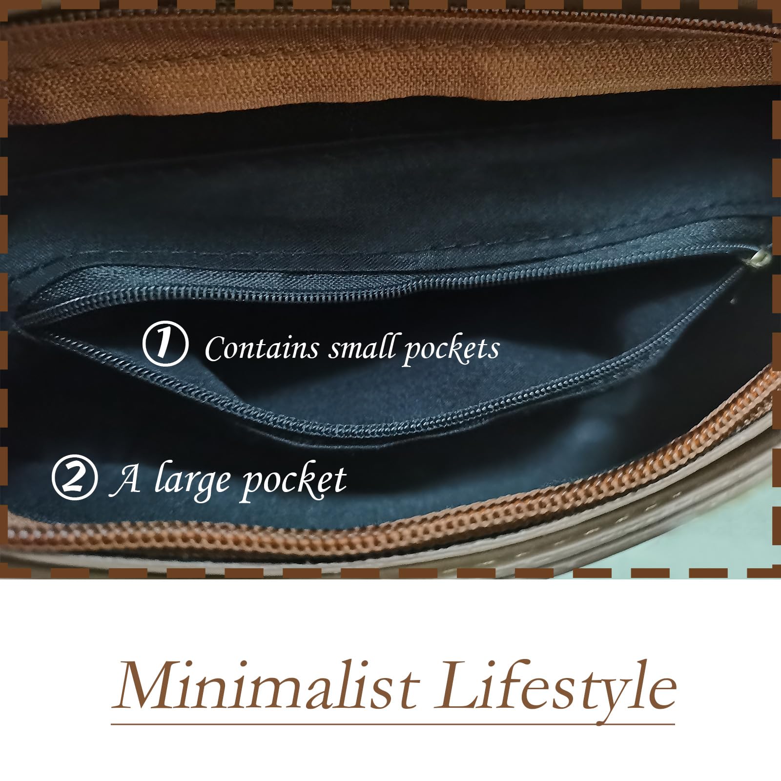 Retro Shoulder Bag for Women, Leather Small Tote Handbag Hobo Cute Clutch Shoulder Purse, Vantage Design - Image 2